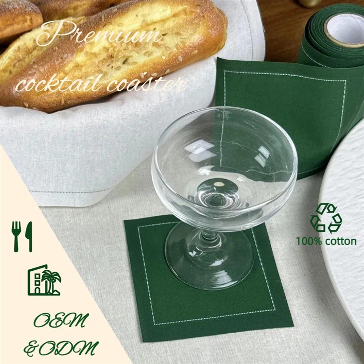 Christmas Green Cotton Napkins